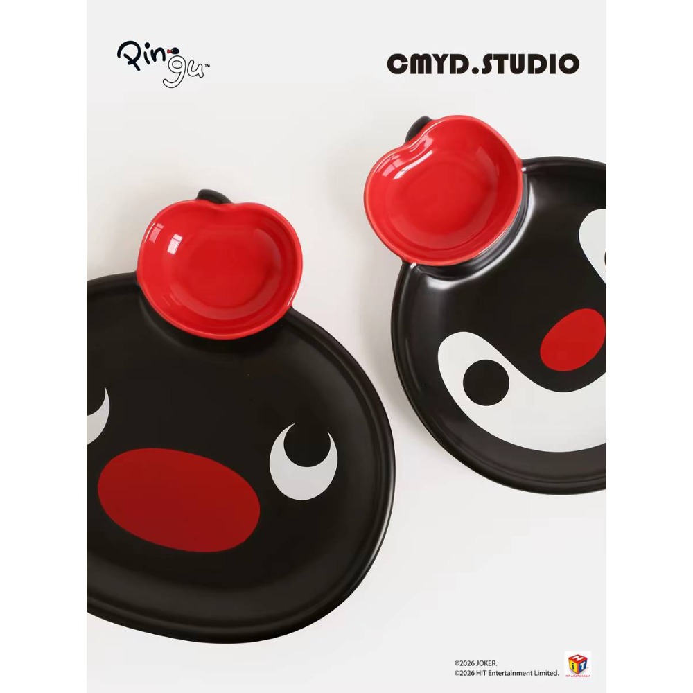 〈預購〉企鵝家族 pingu pinga 蘋果分餐盤 陶瓷盤 盤子 餐具-細節圖2