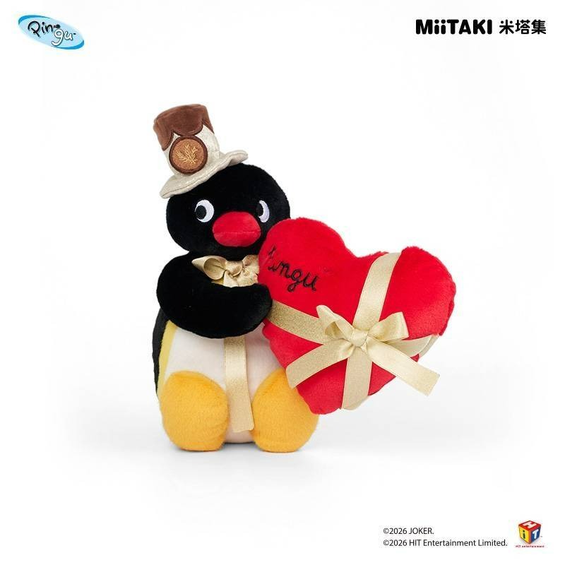 〈預購〉企鵝家族 pingu 情人節禮物 巧克力系列 愛心 捧花 花束娃娃 禮盒-細節圖6