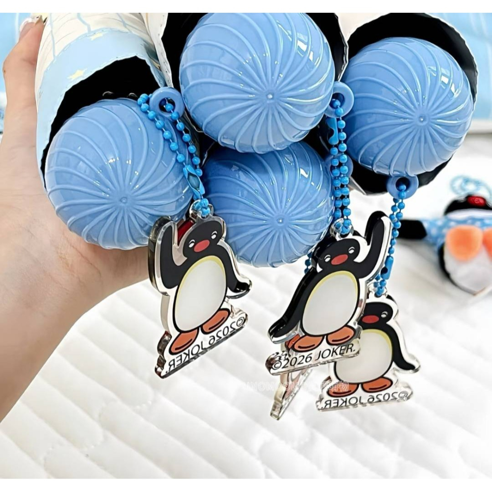 〈預購〉企鵝家族 pingu 圓形螺旋握把 三折 雨傘 陽傘 折疊傘-細節圖8
