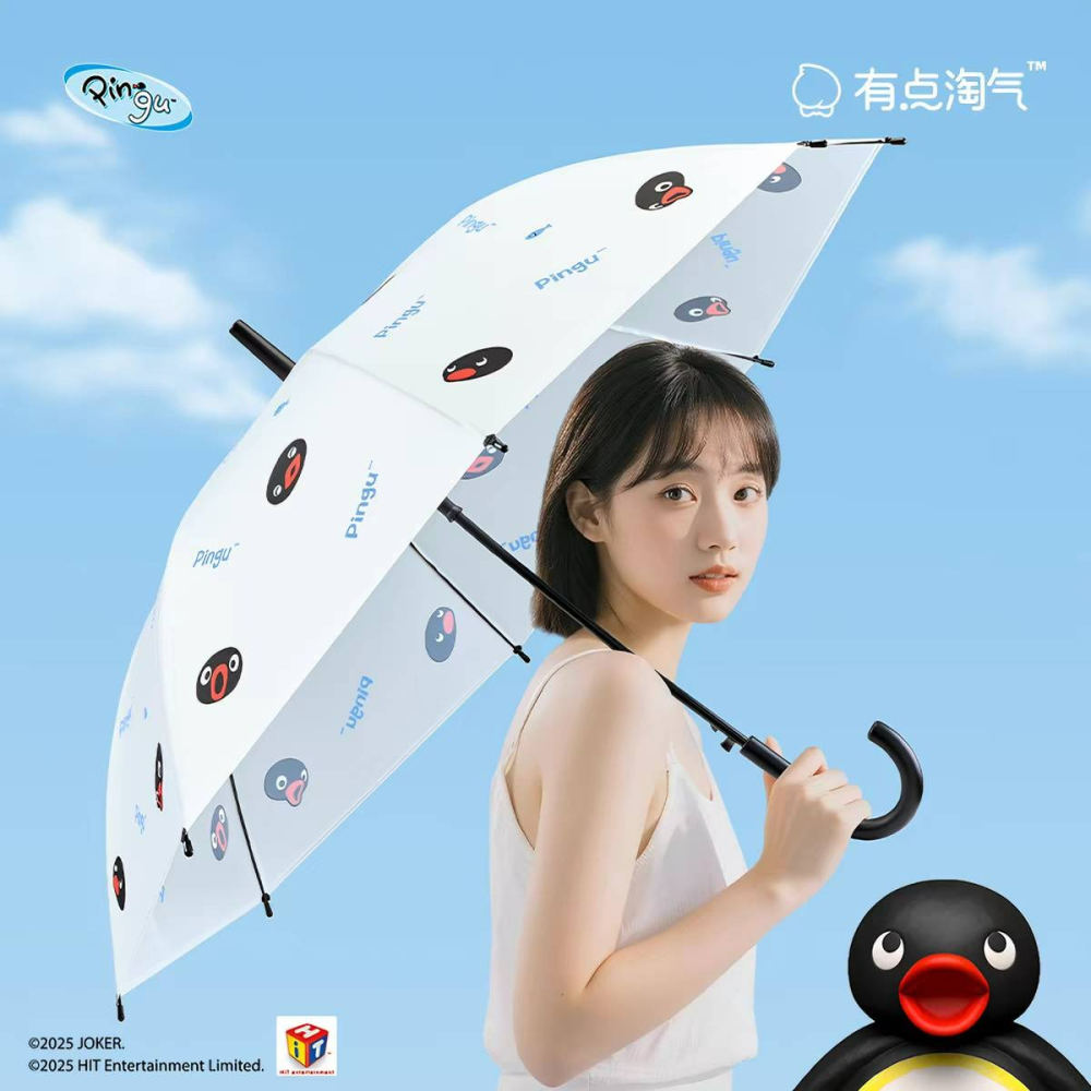 〈預購〉企鵝家族 pingu 透明 手柄傘 雨傘-細節圖2