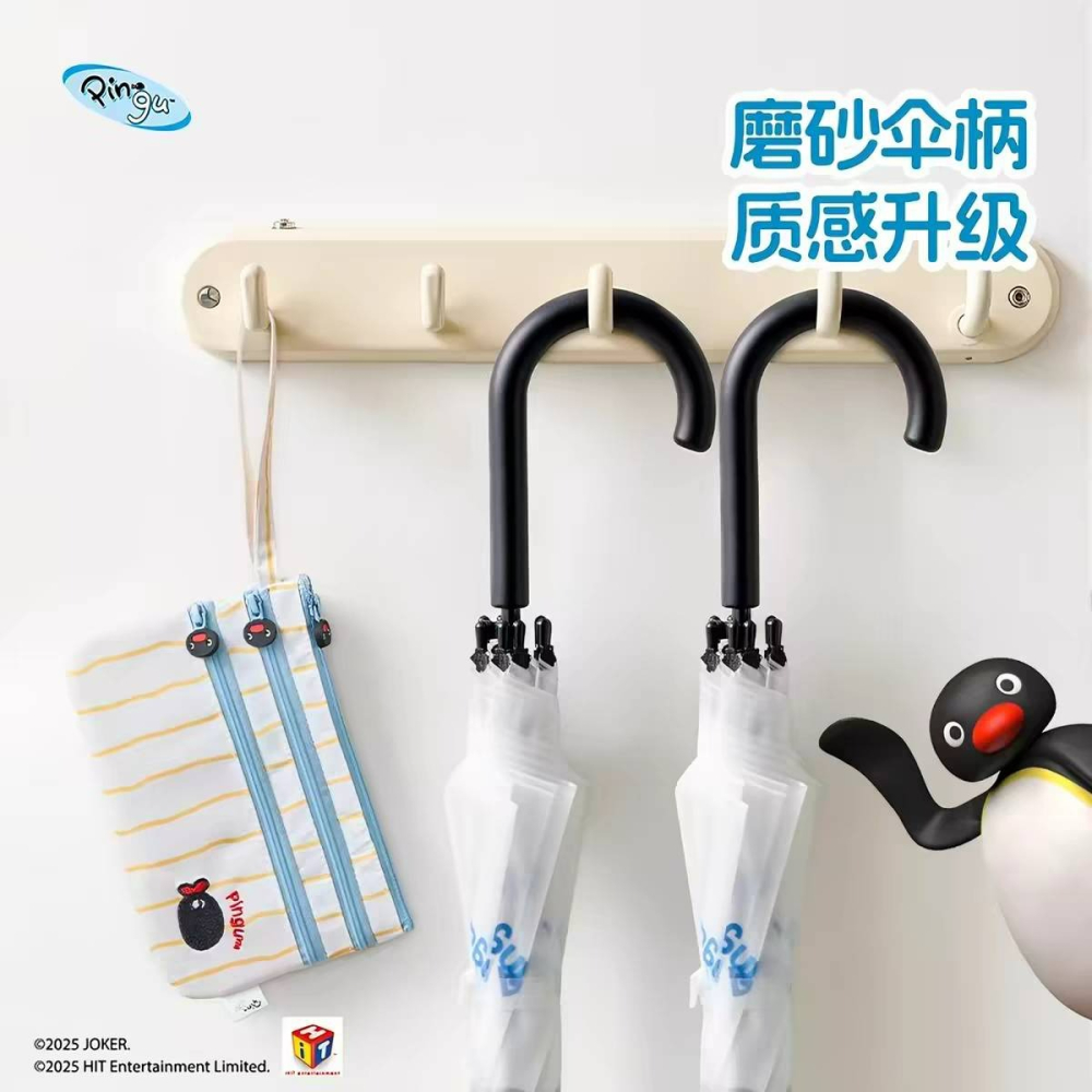 〈預購〉企鵝家族 pingu 透明 手柄傘 雨傘-細節圖3