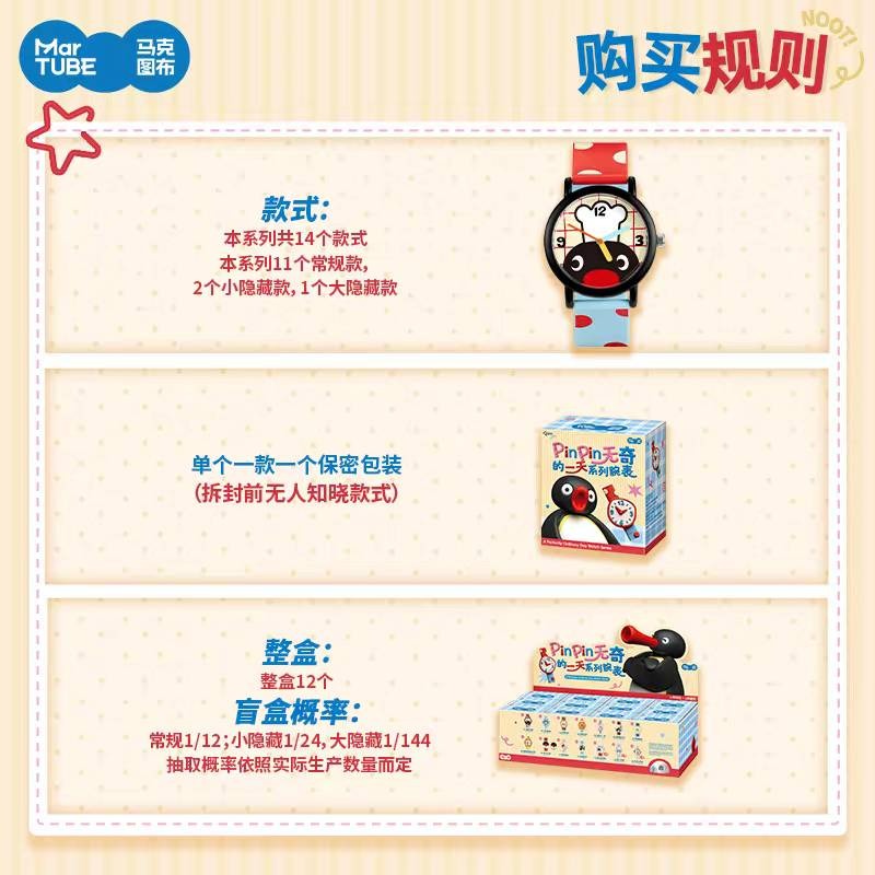 〈預購〉企鵝家族 pingu 手錶 盲盒-細節圖4