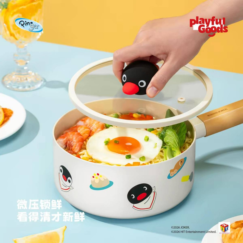 〈預購〉企鵝家族 pingu 不沾鍋 平底鍋 湯鍋 牛奶鍋 18CM 24CM-規格圖9