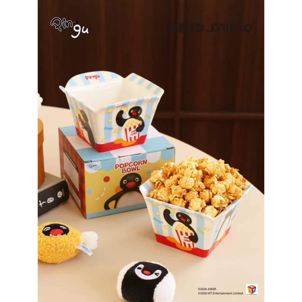<預購>企鵝家族 PINGU 爆米花桶造型 陶瓷碗 陶瓷-細節圖2