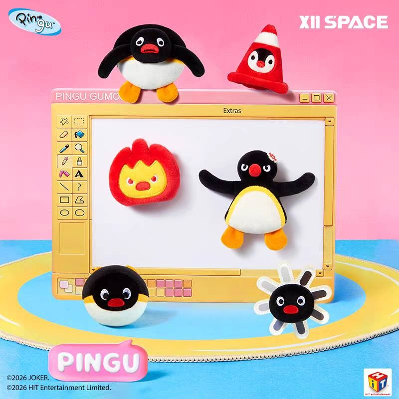 〈部分現貨〉企鵝家族 pingu pinga 貼貼 冰箱貼 磁鐵 絨毛 盲袋-細節圖2
