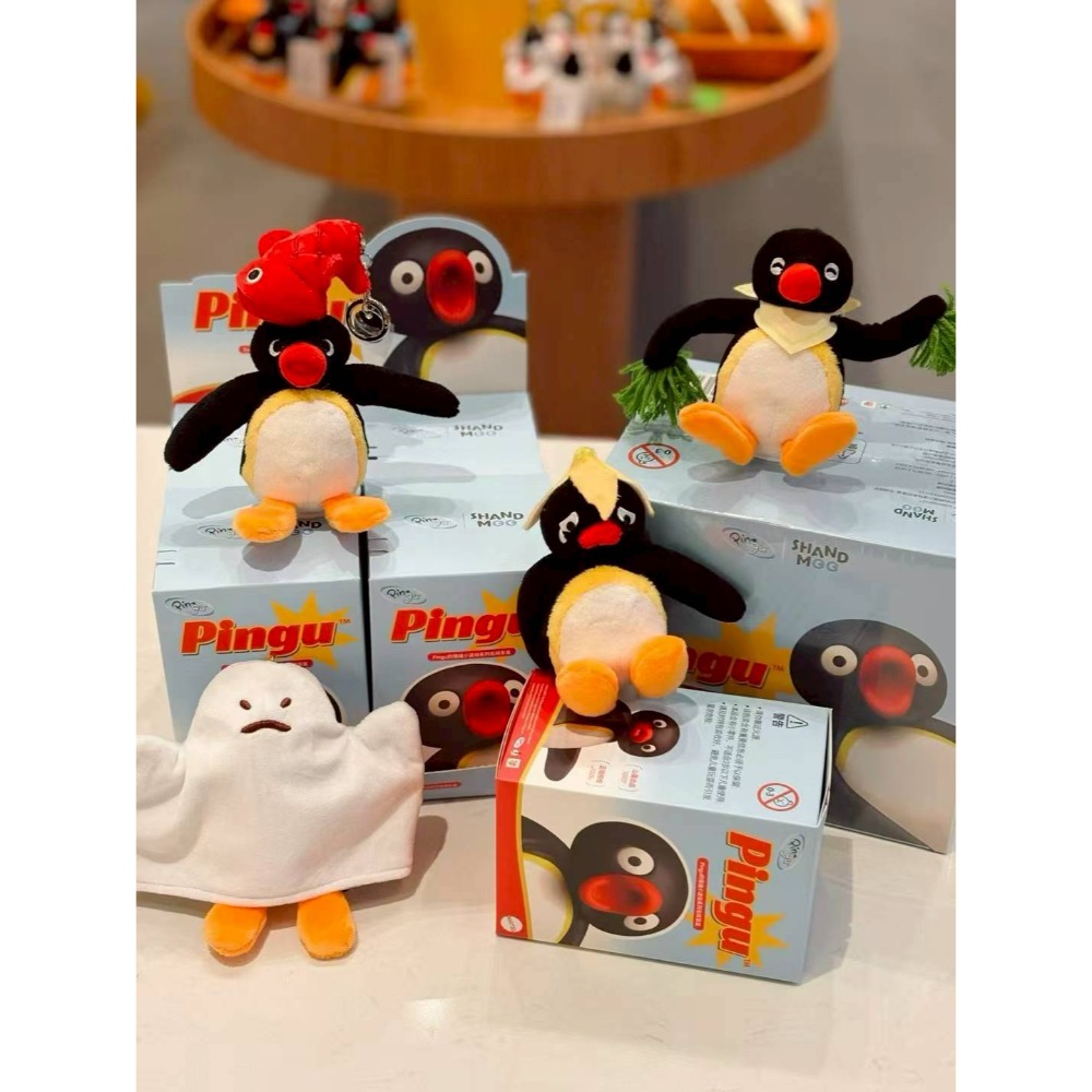 〈現貨〉企鵝家族 pingu 情緒小波動 4入端盒 娃娃 吊飾 鑰匙圈