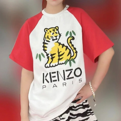 ✴Sparkle歐美精品✴ Kenzo新款老虎刺繡logo短袖上衣T恤 青年版