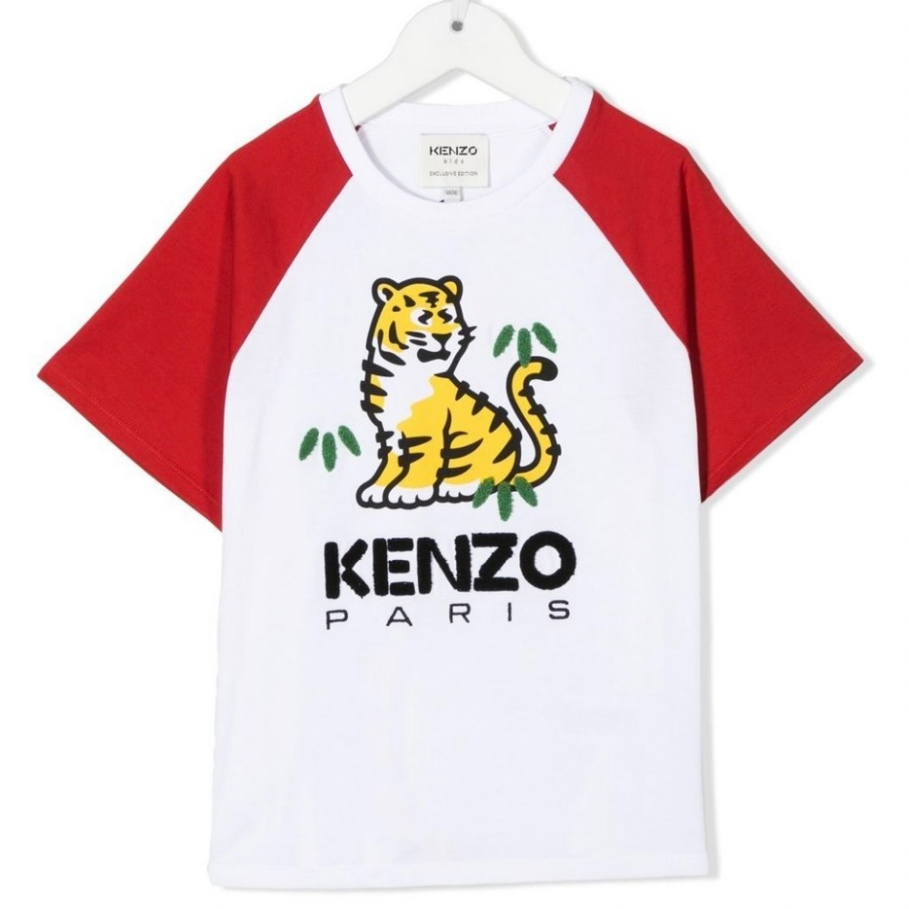 ✴Sparkle歐美精品✴ Kenzo新款老虎刺繡logo短袖上衣T恤 青年版-細節圖5