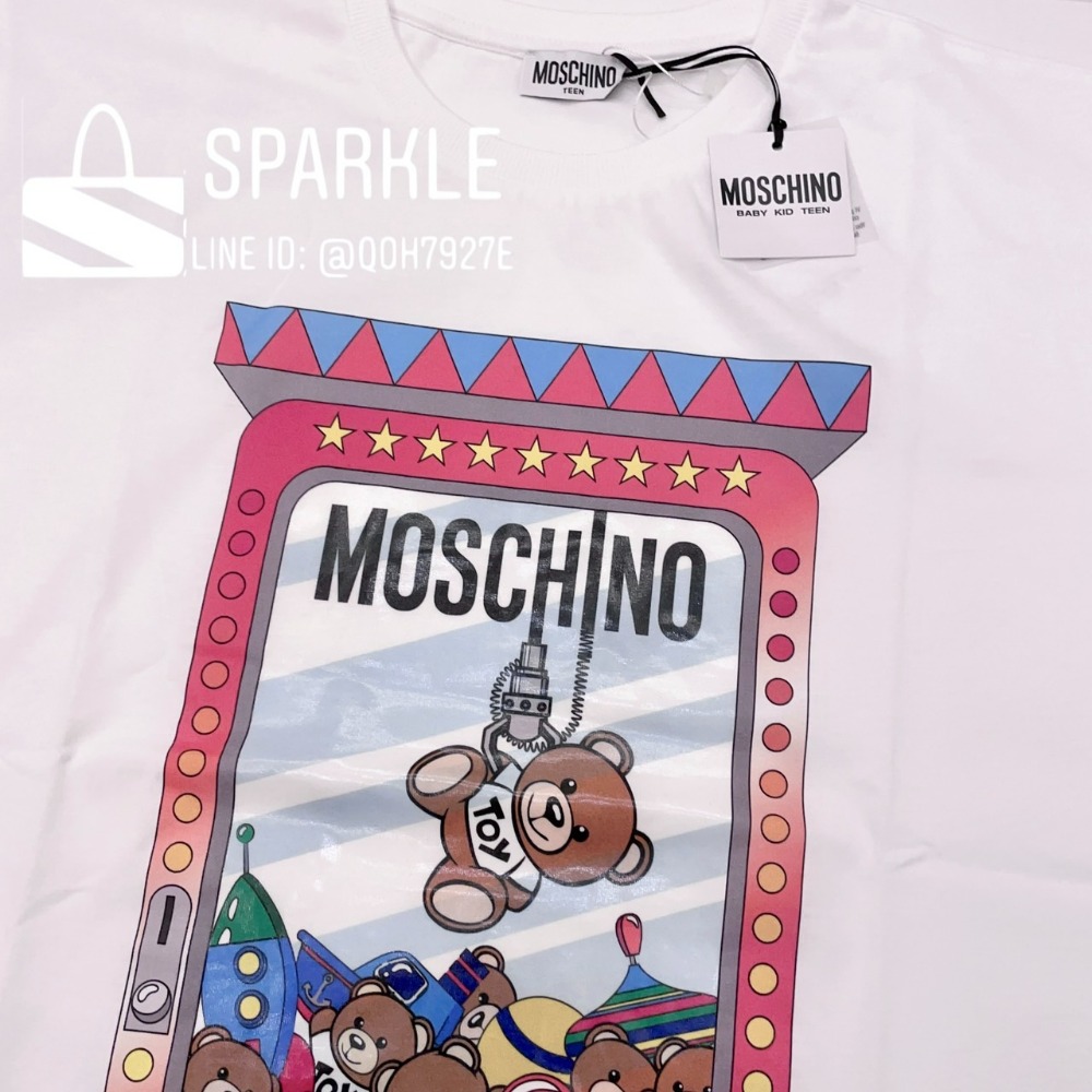 ✴Sparkle歐美精品✴ Moschino娃娃機小熊短袖上衣T恤 青年版 現貨真品-細節圖9