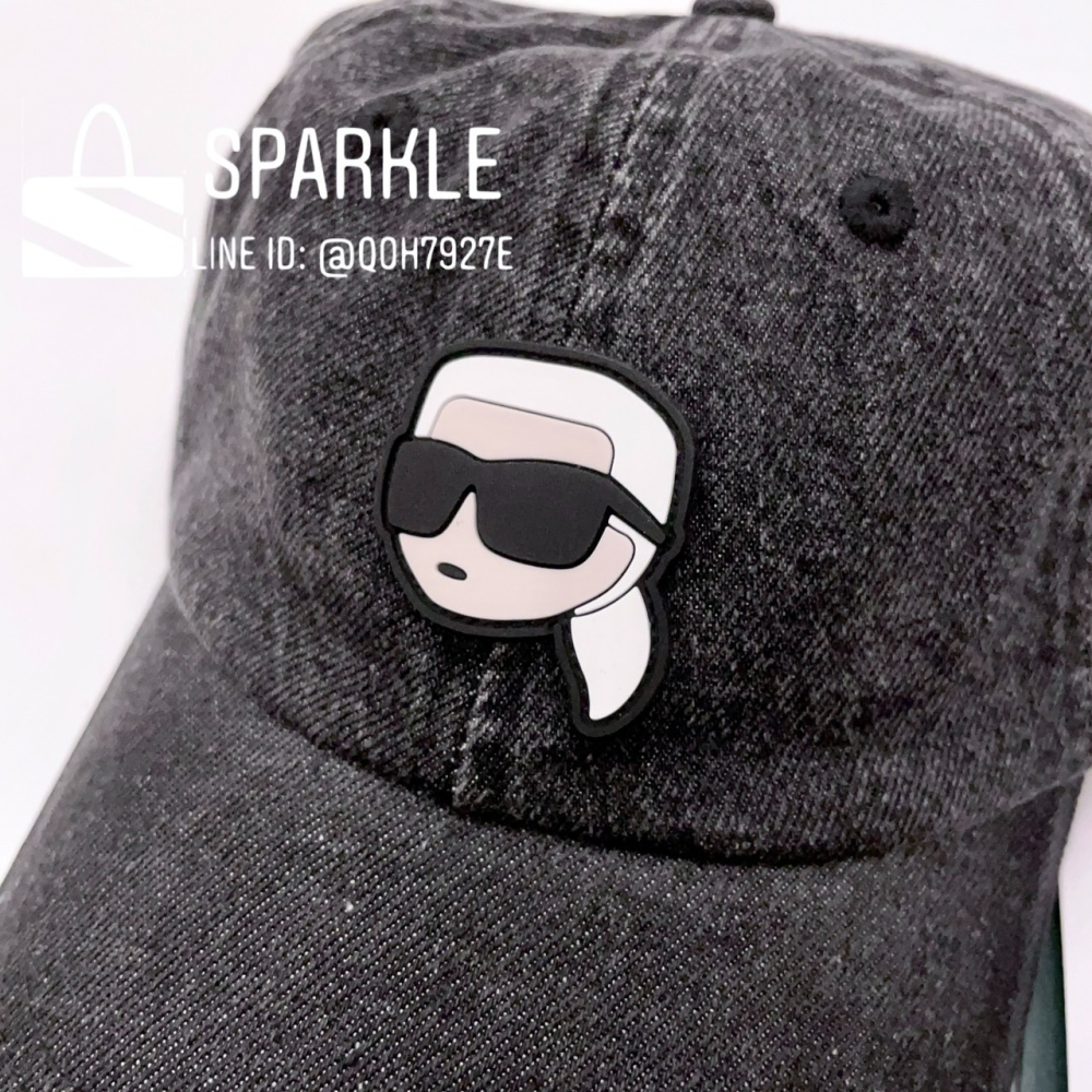 ✴Sparkle歐美精品✴ Karl Lagerfeld 歐版 側臉老佛爺卡爾2.0牛仔水洗棒球帽 帽子 遮陽帽-細節圖10