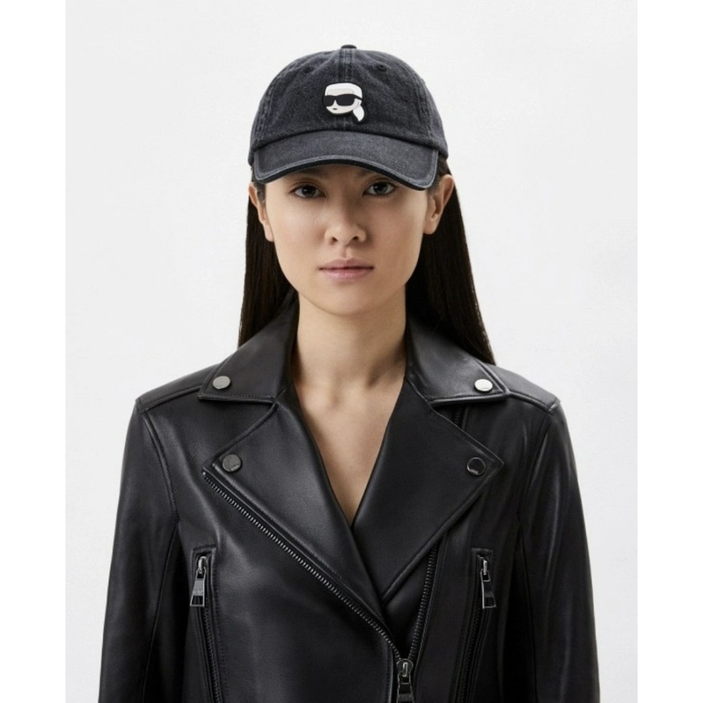 ✴Sparkle歐美精品✴ Karl Lagerfeld 歐版 側臉老佛爺卡爾2.0牛仔水洗棒球帽 帽子 遮陽帽-細節圖3