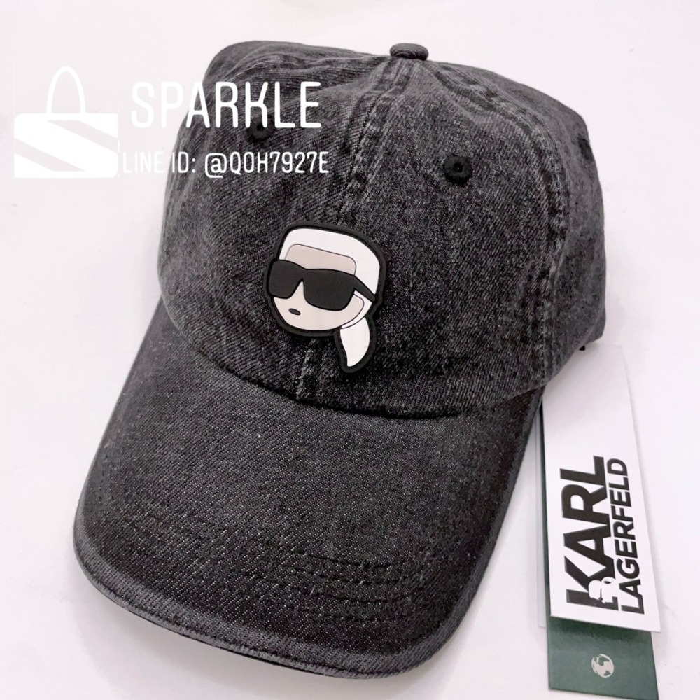 ✴Sparkle歐美精品✴ Karl Lagerfeld 歐版 側臉老佛爺卡爾2.0牛仔水洗棒球帽 帽子 遮陽帽-細節圖9