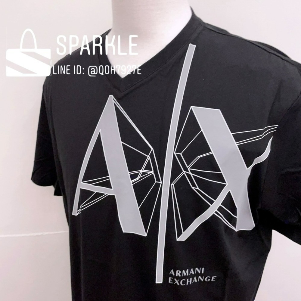 ✴Sparkle歐美精品✴ Armani Exchange AX 大logoV領短袖上衣T恤 現貨真品-細節圖9