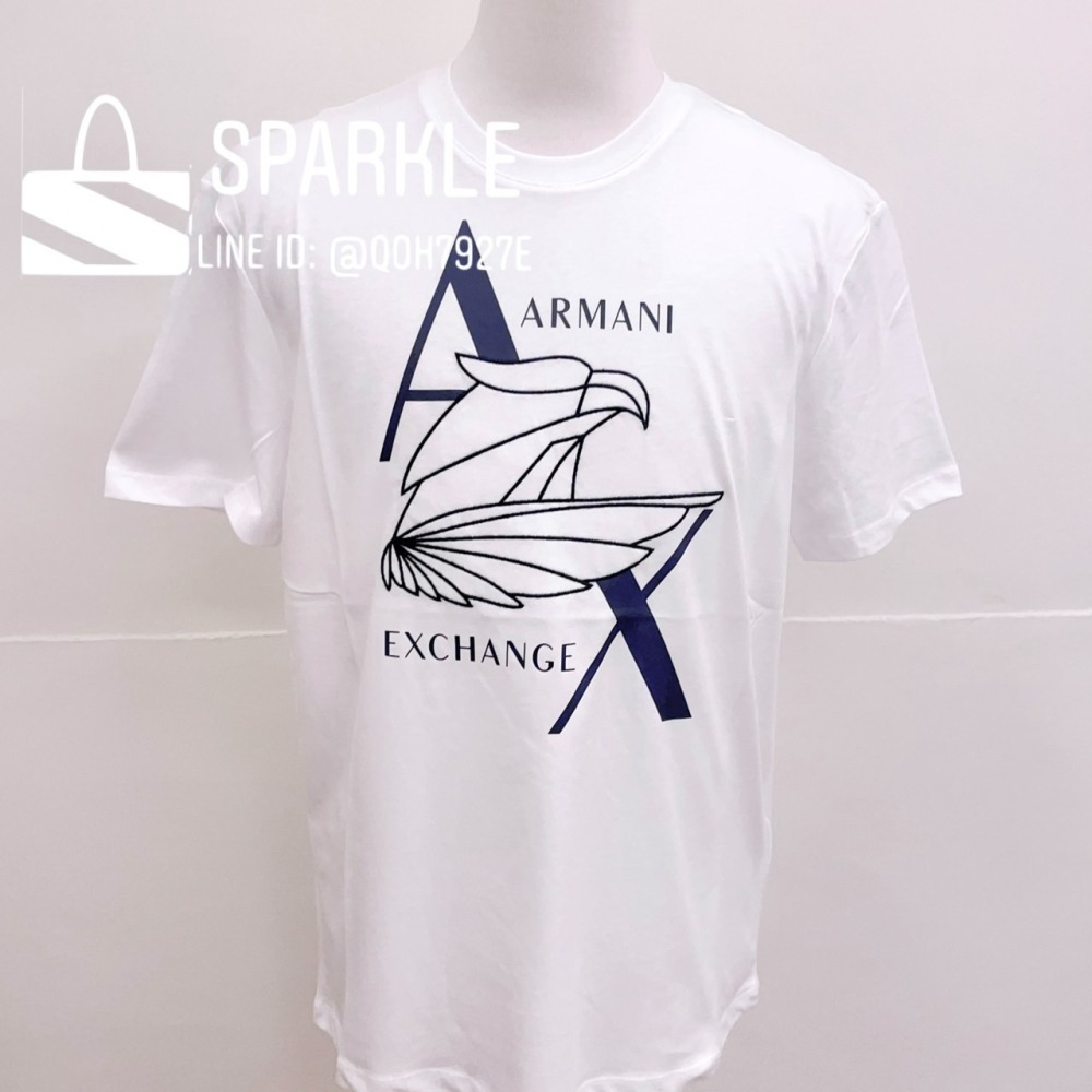✴Sparkle歐美精品✴ Armani Exchange AX 刺繡老鷹logo短袖上衣T恤 現貨真品-細節圖7