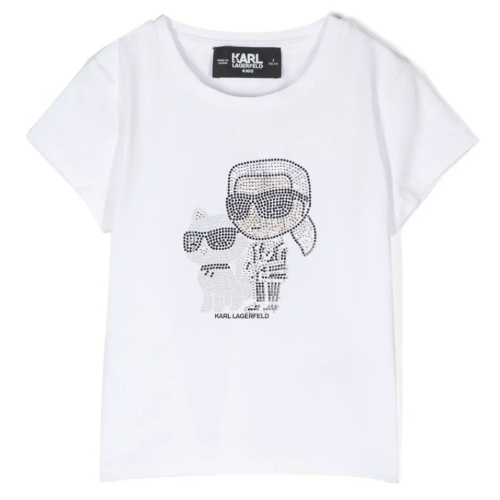 ✴Sparkle歐美精品✴ Karl Lagerfeld 側臉卡爾和貓咪水鑽短袖上衣T恤 青年版 現貨真品