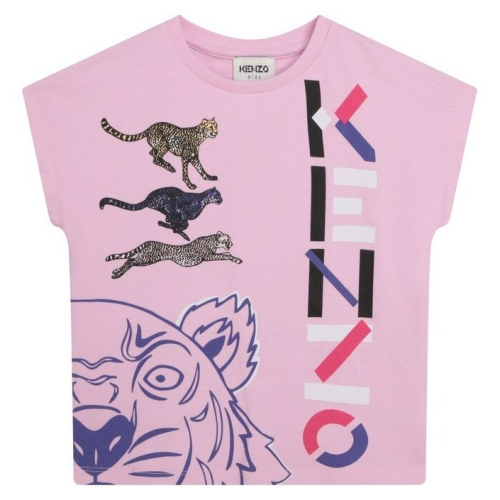 ✴Sparkle歐美精品✴ Kenzo 虎頭花豹logo滿版短袖T恤上衣 青年版 現貨真品