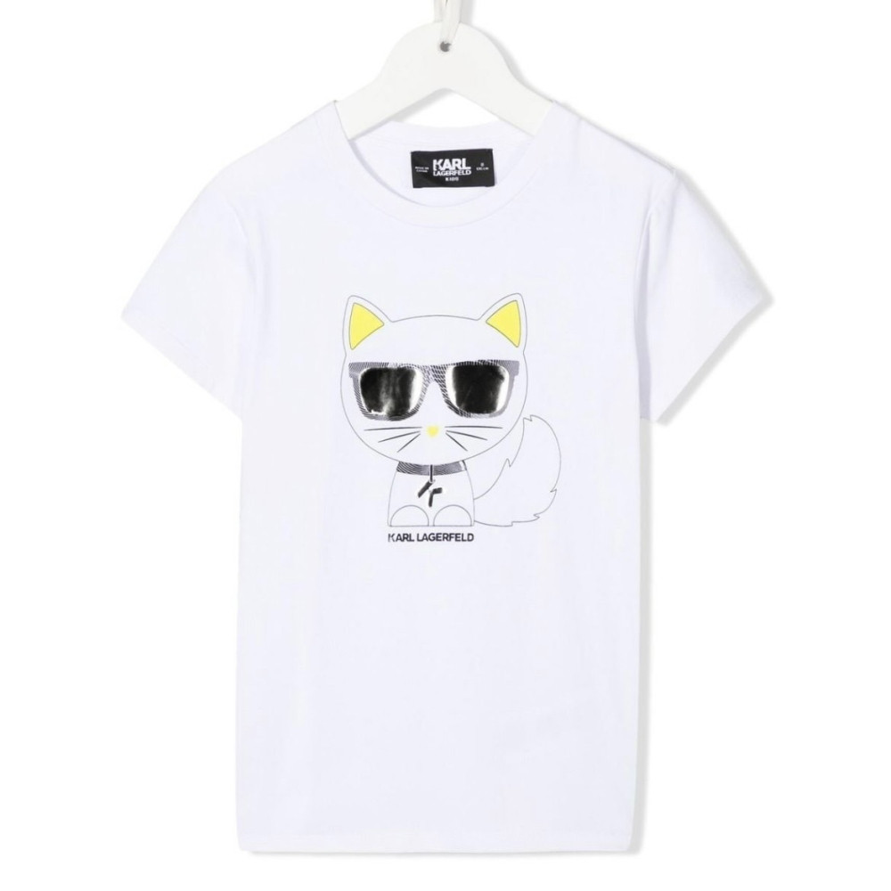 ✴Sparkle歐美精品✴ Karl Lagerfeld 歐版 老佛爺卡爾貓咪眼鏡短袖上衣T恤 青年版 現貨真品-細節圖9