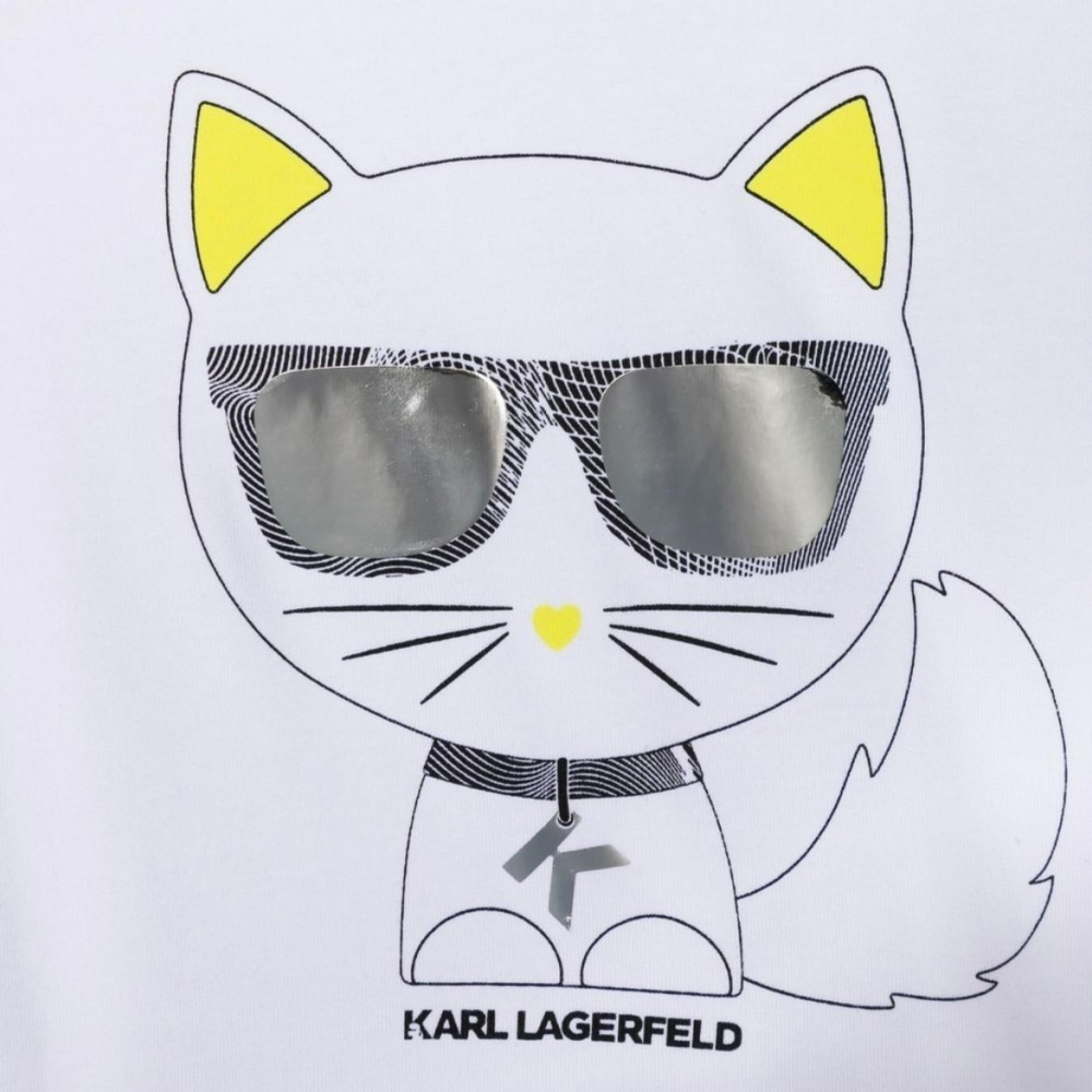 ✴Sparkle歐美精品✴ Karl Lagerfeld 歐版 老佛爺卡爾貓咪眼鏡短袖上衣T恤 青年版 現貨真品-細節圖11