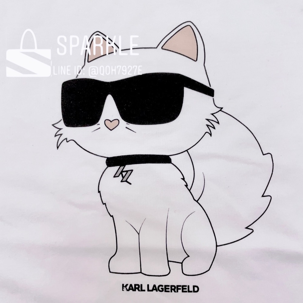 ✴Sparkle歐美精品✴ Karl Lagerfeld  老佛爺卡爾貓咪側身短袖上衣T恤 青年版 現貨-細節圖8