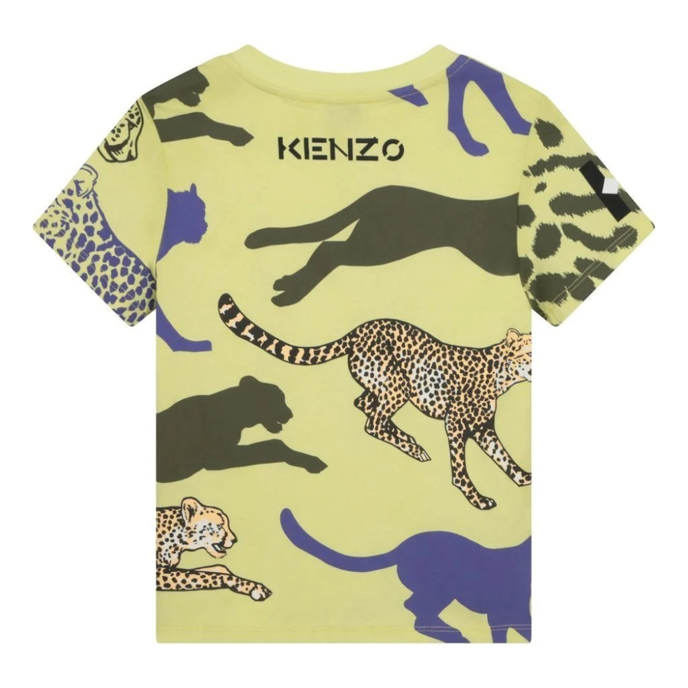 ✴Sparkle歐美精品✴ Kenzo 虎頭花豹logo滿版短袖T恤上衣 青年版 現貨真品-細節圖3