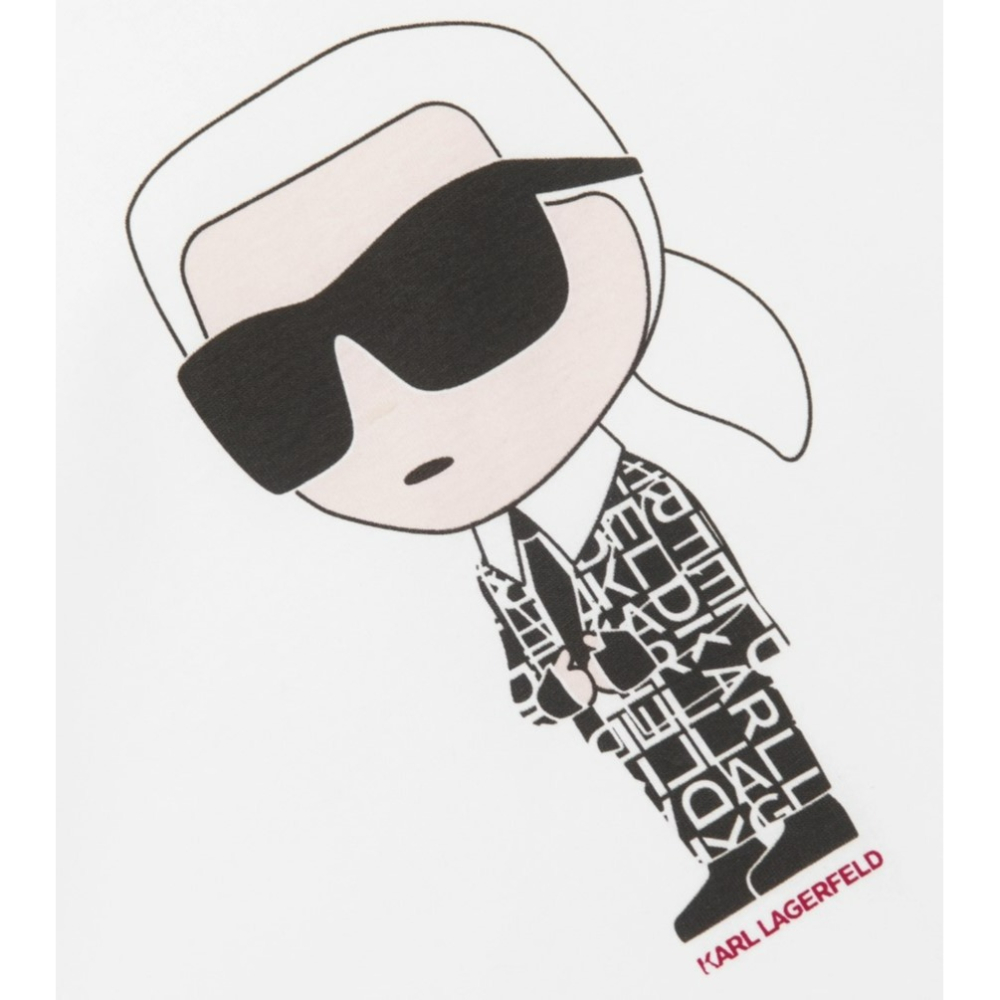 ✴Sparkle歐美精品✴ Karl Lagerfeld 老佛爺卡爾側身logo短袖上衣T恤 青年版 現貨真品-細節圖4