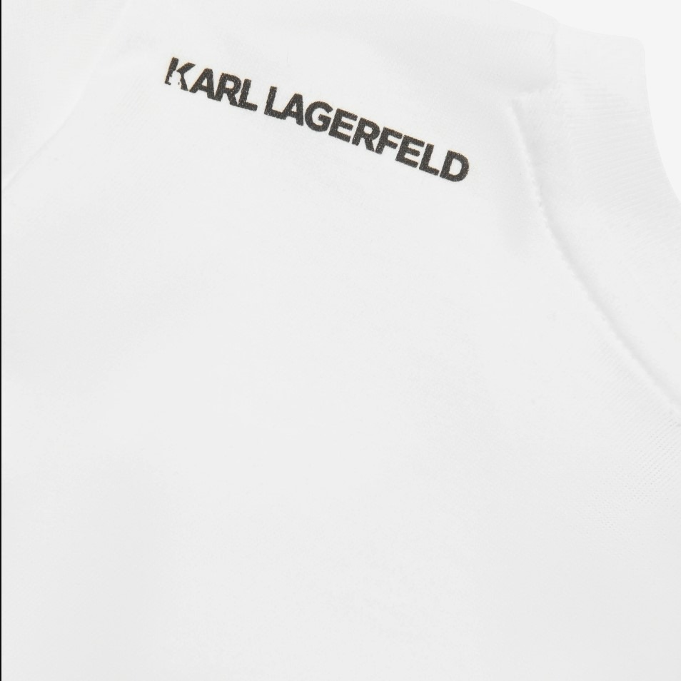 ✴Sparkle歐美精品✴ Karl Lagerfeld 老佛爺卡爾側身logo短袖上衣T恤 青年版 現貨真品-細節圖5