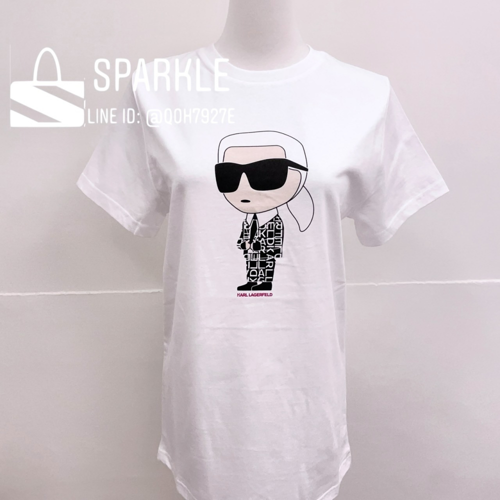✴Sparkle歐美精品✴ Karl Lagerfeld 老佛爺卡爾側身logo短袖上衣T恤 青年版 現貨真品-細節圖6