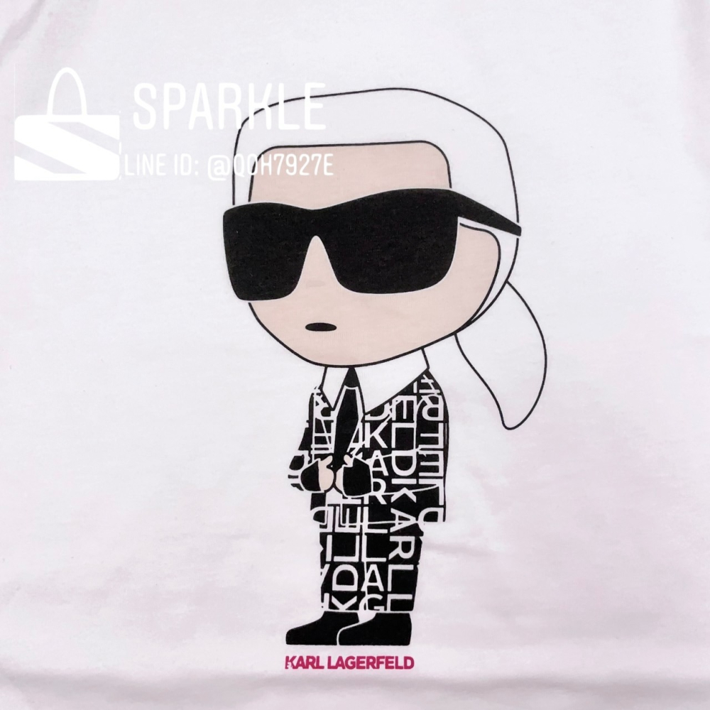 ✴Sparkle歐美精品✴ Karl Lagerfeld 老佛爺卡爾側身logo短袖上衣T恤 青年版 現貨真品-細節圖9