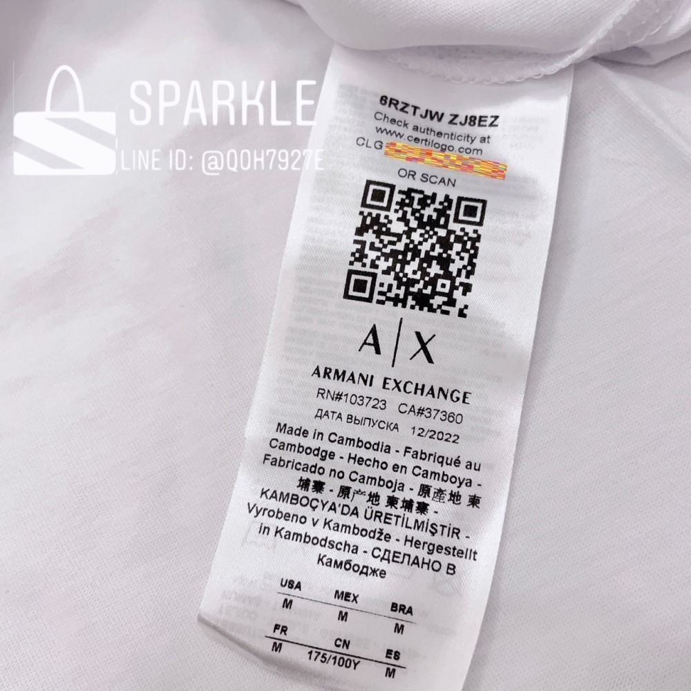 ✴Sparkle歐美精品✴ Armani Exchange  AX 品牌字母長袖T恤上衣 薄長袖 長T 現貨真品-細節圖10