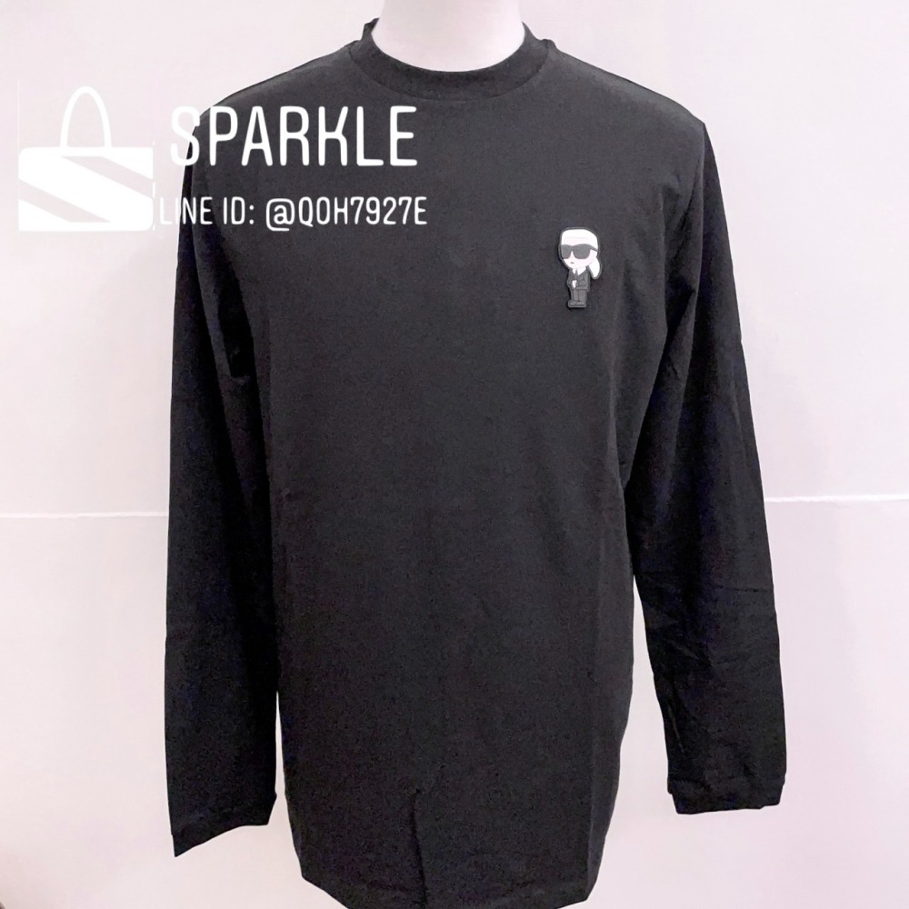 ✴Sparkle歐美精品✴ Karl Lagerfeld 歐版 老佛爺卡爾側身卡爾徽標長袖上衣T恤 長T 現貨真品-細節圖7