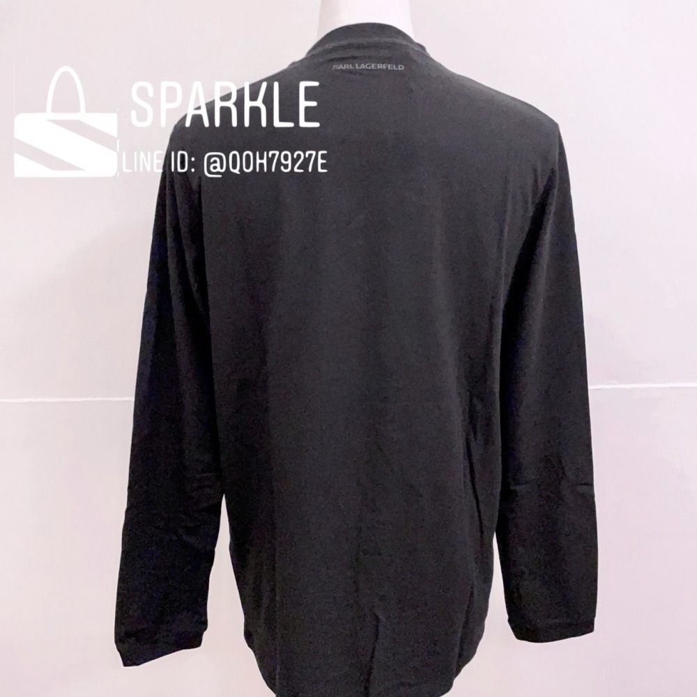 ✴Sparkle歐美精品✴ Karl Lagerfeld 歐版 老佛爺卡爾側身卡爾徽標長袖上衣T恤 長T 現貨真品-細節圖8
