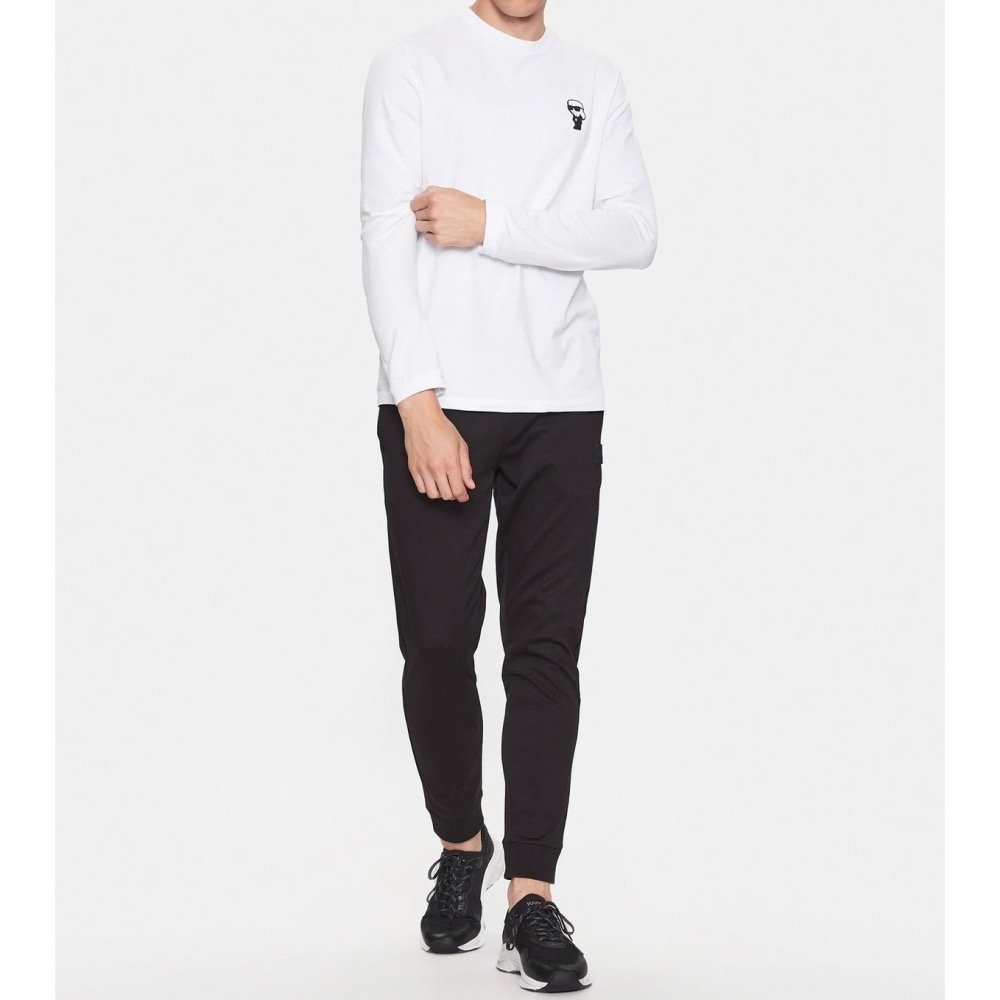 ✴Sparkle歐美精品✴ Karl Lagerfeld 歐版 老佛爺卡爾左胸側身卡爾長袖上衣T恤 長T 現貨真品-細節圖2