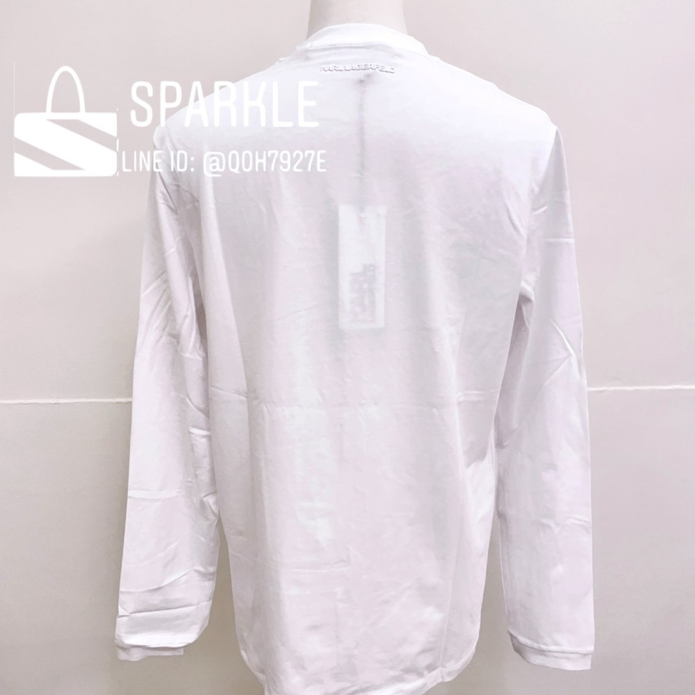 ✴Sparkle歐美精品✴ Karl Lagerfeld 歐版 老佛爺卡爾左胸側身卡爾長袖上衣T恤 長T 現貨真品-細節圖7