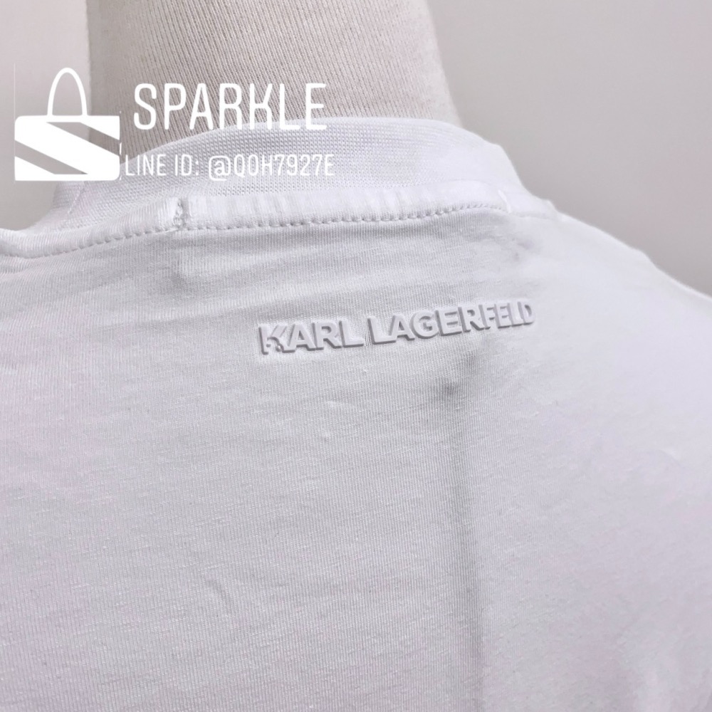 ✴Sparkle歐美精品✴ Karl Lagerfeld 歐版 老佛爺卡爾左胸側身卡爾長袖上衣T恤 長T 現貨真品-細節圖8