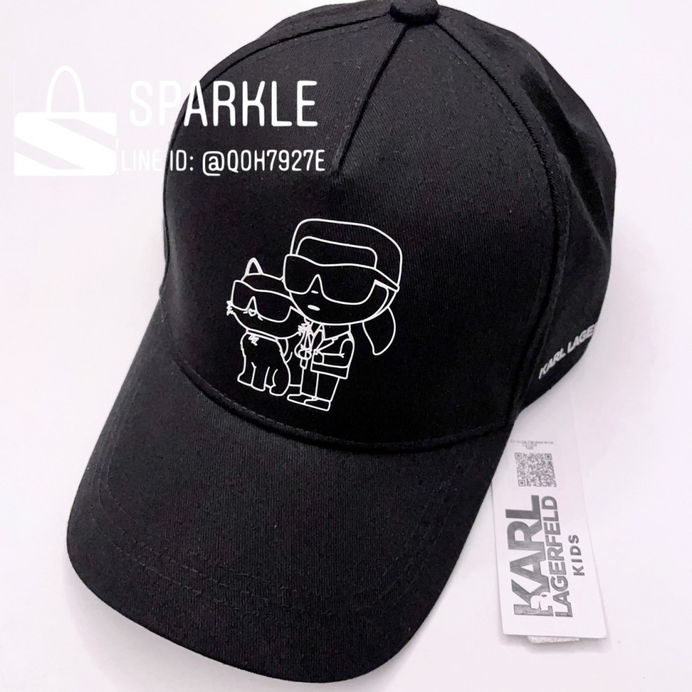 ✴Sparkle歐美精品✴ Karl Lagerfeld 老佛爺卡爾貓咪線條棒球帽 帽子 青年版 現貨真品-細節圖4
