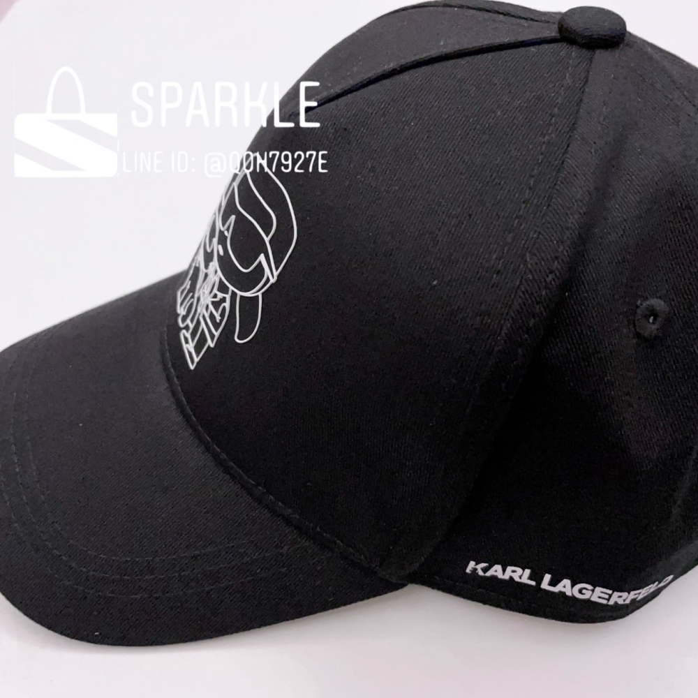 ✴Sparkle歐美精品✴ Karl Lagerfeld 老佛爺卡爾貓咪線條棒球帽 帽子 青年版 現貨真品-細節圖6