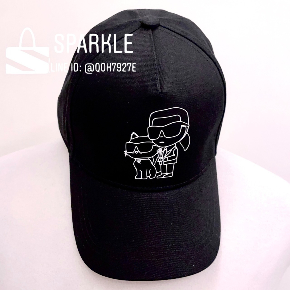 ✴Sparkle歐美精品✴ Karl Lagerfeld 老佛爺卡爾貓咪線條棒球帽 帽子 青年版 現貨真品-細節圖10