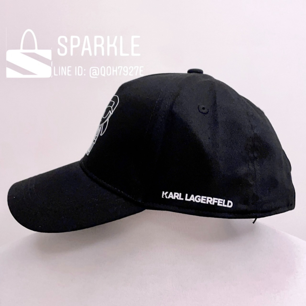 ✴Sparkle歐美精品✴ Karl Lagerfeld 老佛爺卡爾貓咪線條棒球帽 帽子 青年版 現貨真品-細節圖11