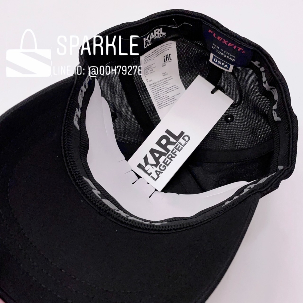 ✴Sparkle歐美精品✴ Karl Lagerfeld  老佛爺卡爾側身棒球帽 遮陽帽 帽子 現貨真品-細節圖9