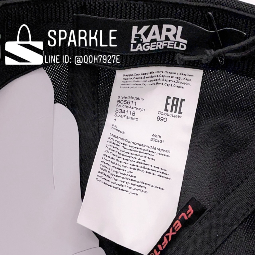 ✴Sparkle歐美精品✴ Karl Lagerfeld  老佛爺卡爾側身棒球帽 遮陽帽 帽子 現貨真品-細節圖10