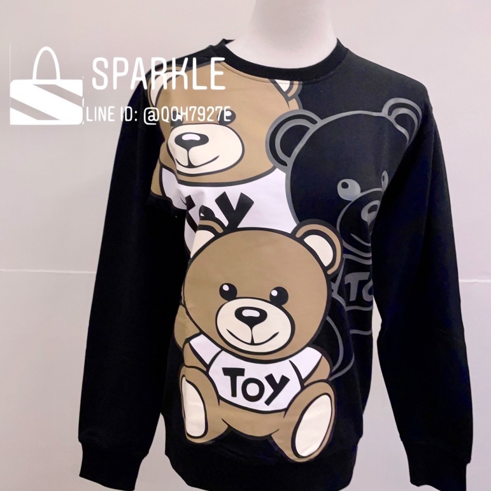 ✴Sparkle歐美精品✴ Moschino三隻大熊長袖衛衣/大學T 青年版 現貨真品-細節圖7