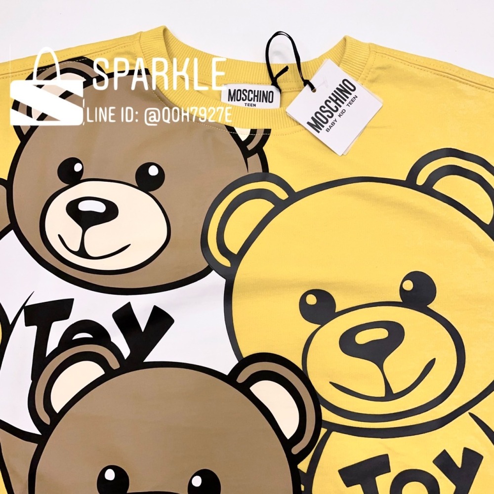 ✴Sparkle歐美精品✴ Moschino三隻大熊長袖衛衣/大學T 青年版 現貨真品-細節圖9