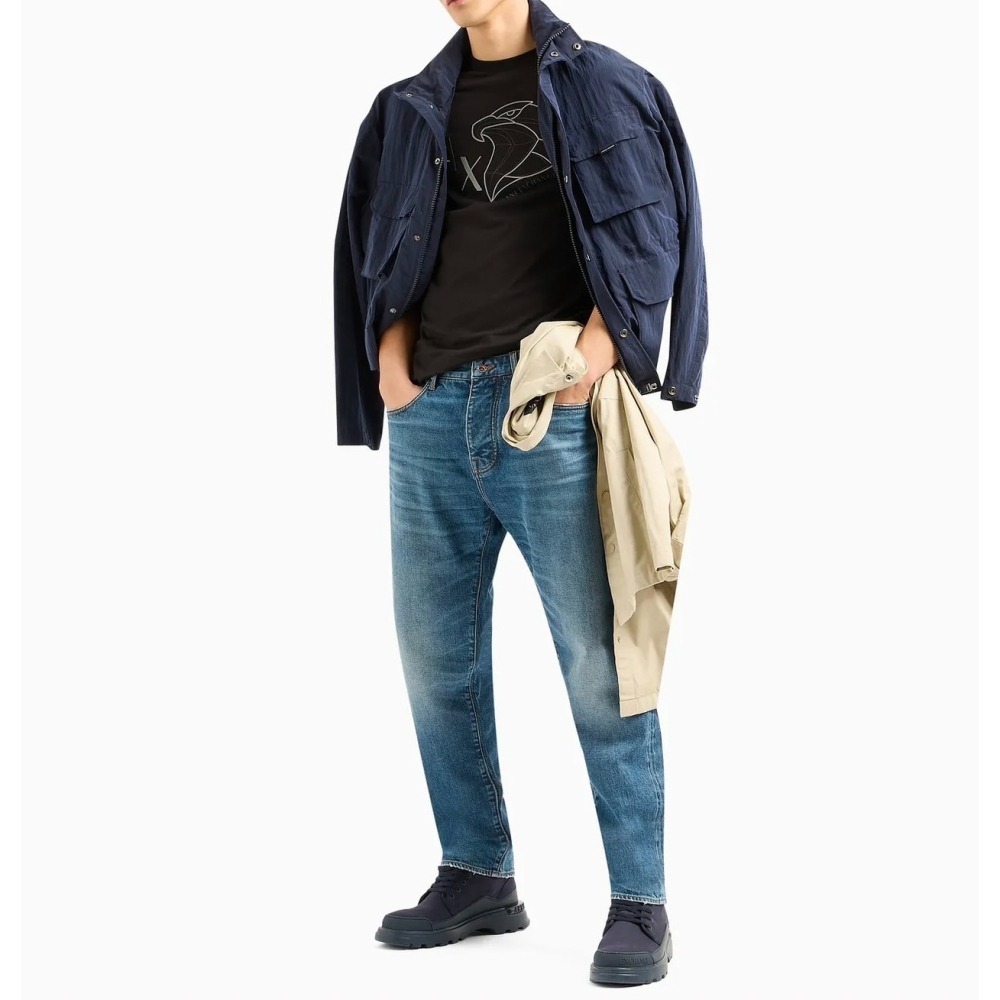 ✴Sparkle歐美精品✴ Armani Exchange 刺繡老鷹AX logo短袖上衣T恤 現貨真品-細節圖3