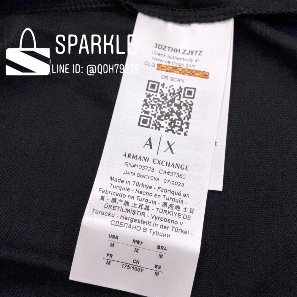 ✴Sparkle歐美精品✴ Armani Exchange 刺繡老鷹AX logo短袖上衣T恤 現貨真品-細節圖11