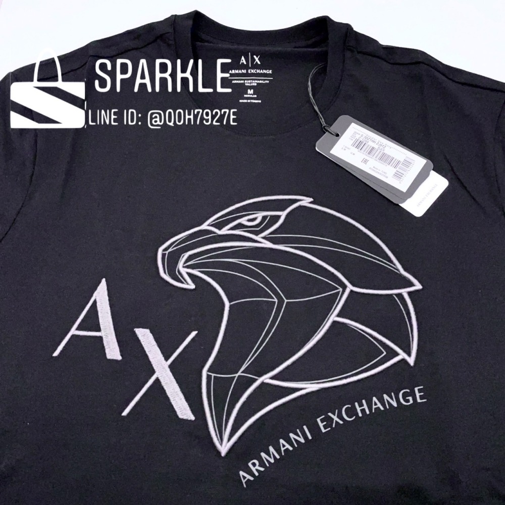 ✴Sparkle歐美精品✴ Armani Exchange 刺繡老鷹AX logo短袖上衣T恤 現貨真品-細節圖9