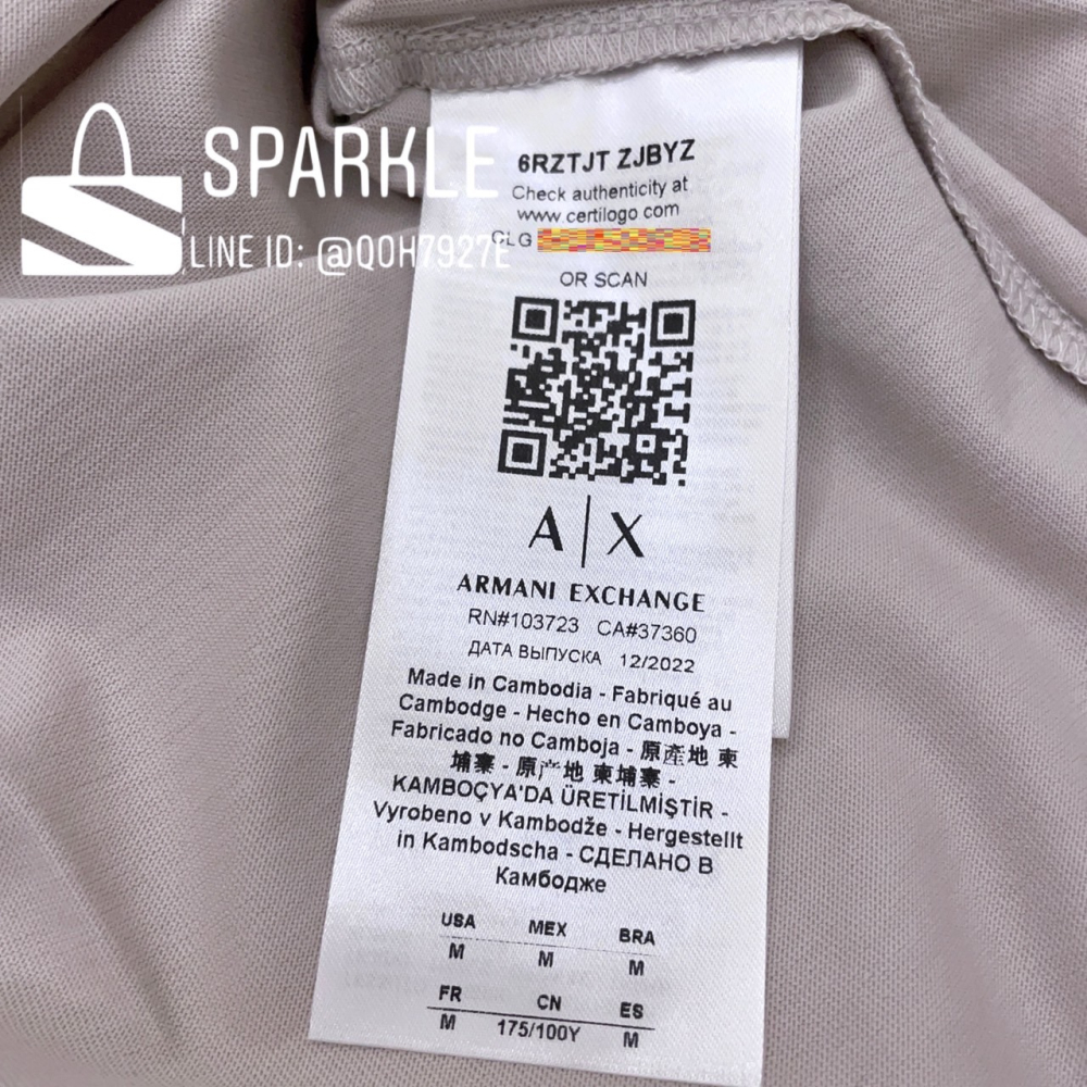 ✴Sparkle歐美精品✴ Armani Exchange 燙金AX logo短袖上衣T恤 現貨真品-細節圖10