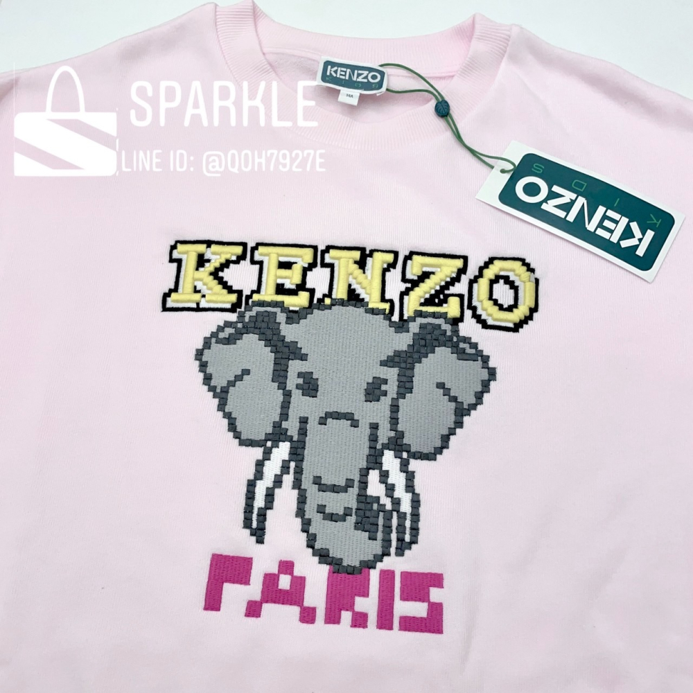 ✴Sparkle歐美精品✴ KENZO 立體刺繡大象Logo大學T / 衛衣 青年版 現貨真品-細節圖6