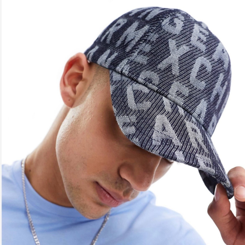 ✴Sparkle歐美精品✴ Armani Exchange AX滿版logo牛仔棒球帽 帽子 現貨真品