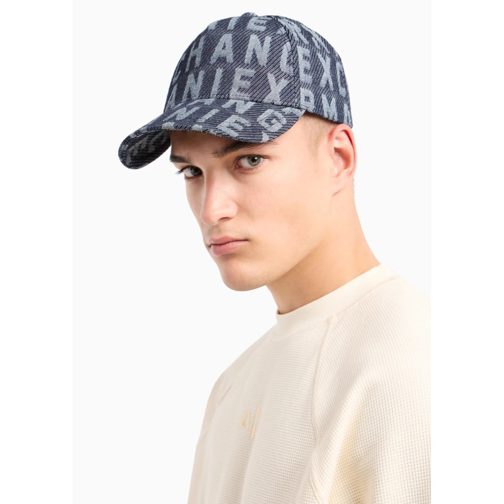 ✴Sparkle歐美精品✴ Armani Exchange AX滿版logo牛仔棒球帽 帽子 現貨真品-細節圖5
