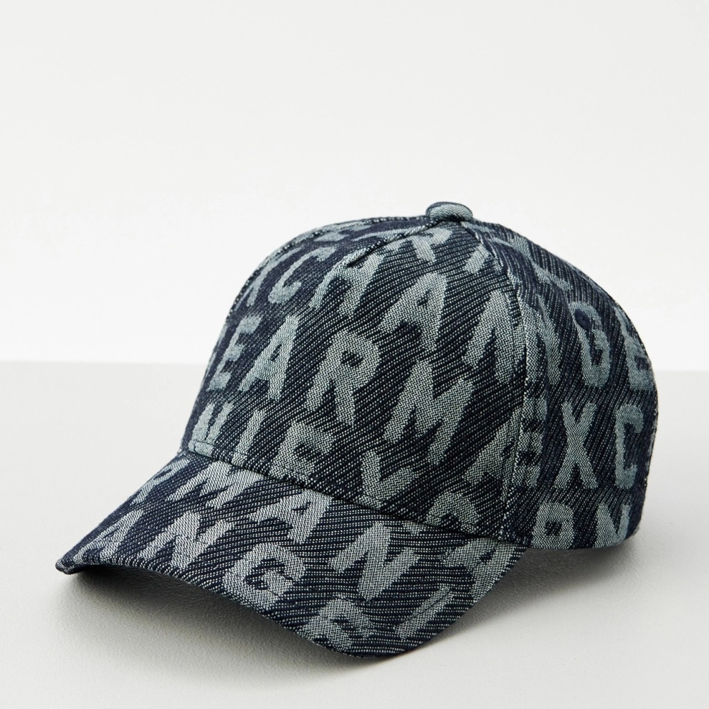 ✴Sparkle歐美精品✴ Armani Exchange AX滿版logo牛仔棒球帽 帽子 現貨真品-細節圖6